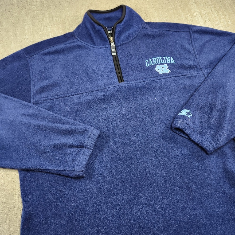 Vintage UNC Tarheels Sweatshirt Men Large Heavy Fleece Blue Y2K Starter Pullover